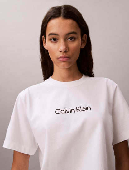 Calvin Klein Standard Logo Boxy Fit Crewneck T-Shirt