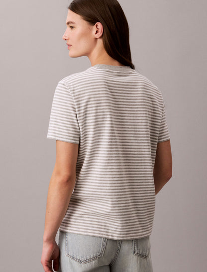 Calvin Klein Striped CK Logo Tee