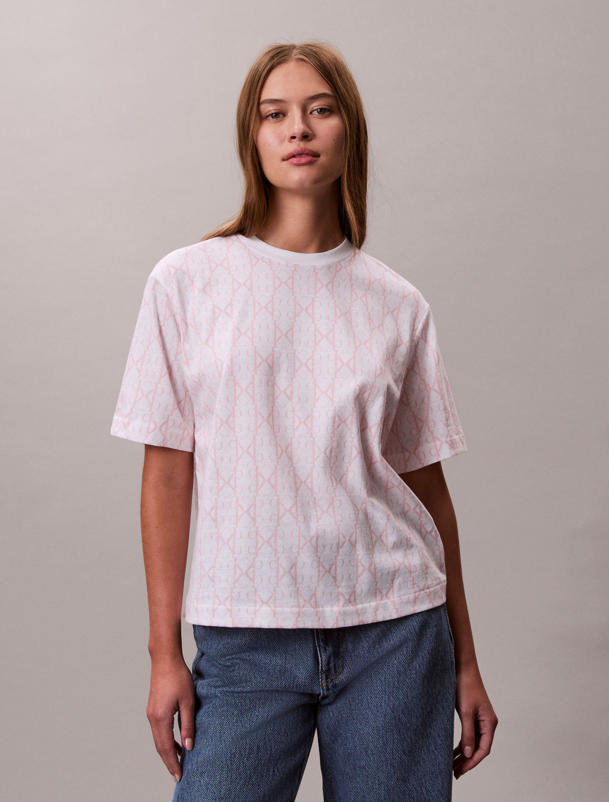 Calvin Klein Allover Monogram Boxy T-Shirt