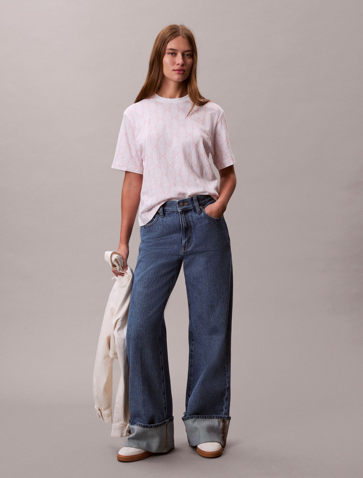 Calvin Klein Allover Monogram Boxy T-Shirt