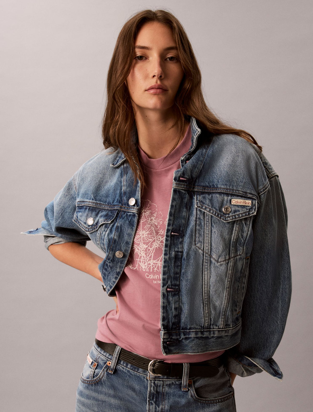 Calvin Klein Flower Print Boxy Tee
