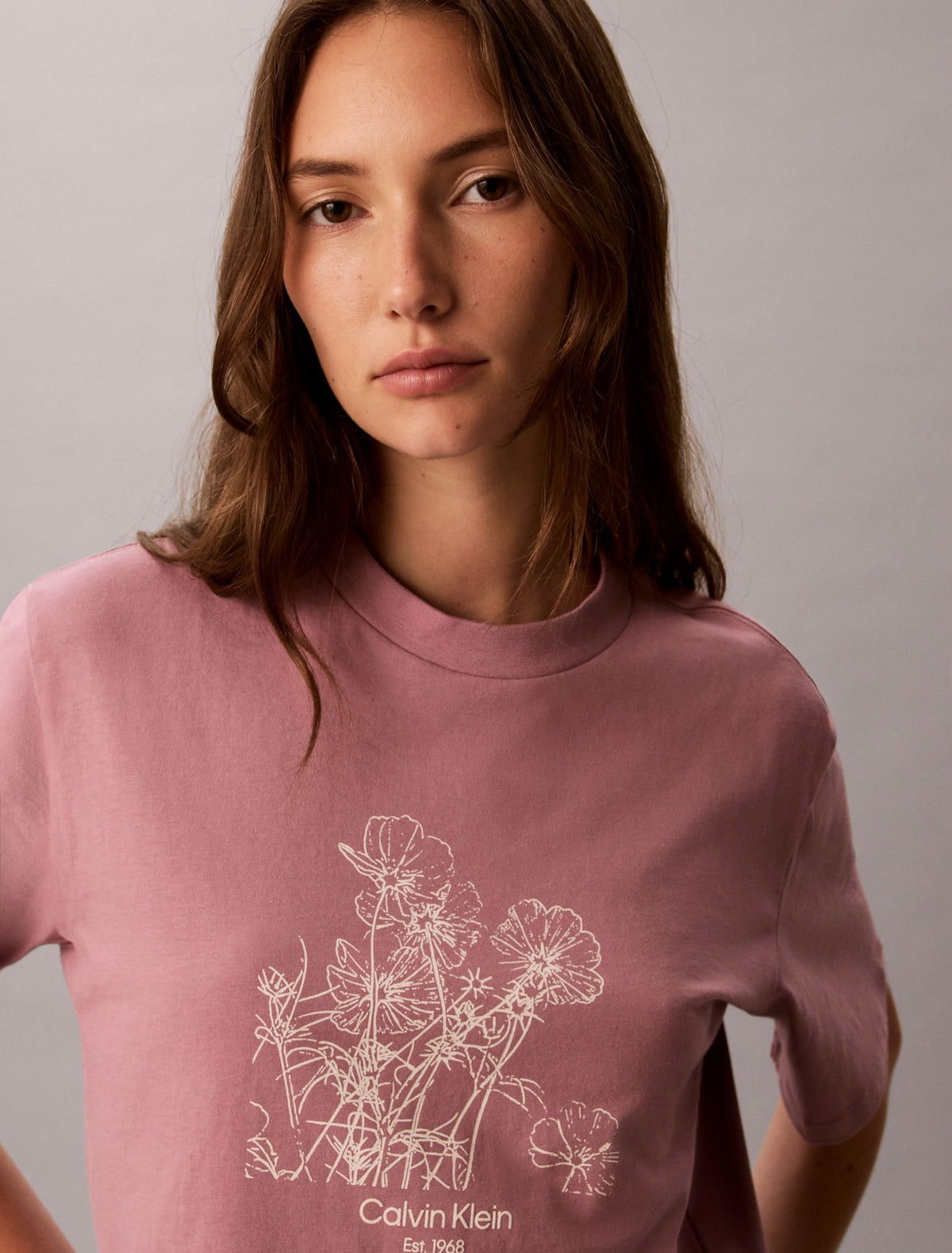 Calvin Klein Flower Print Boxy Tee