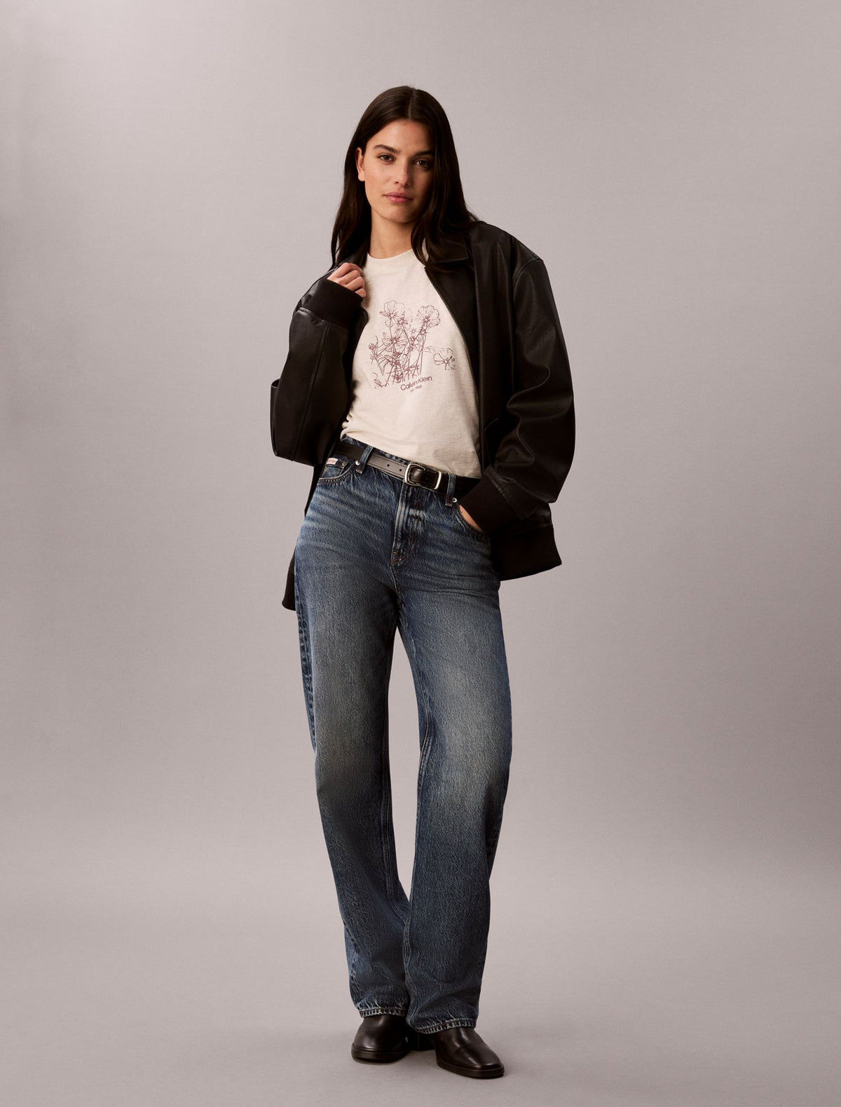 Calvin Klein Flower Print Boxy Tee