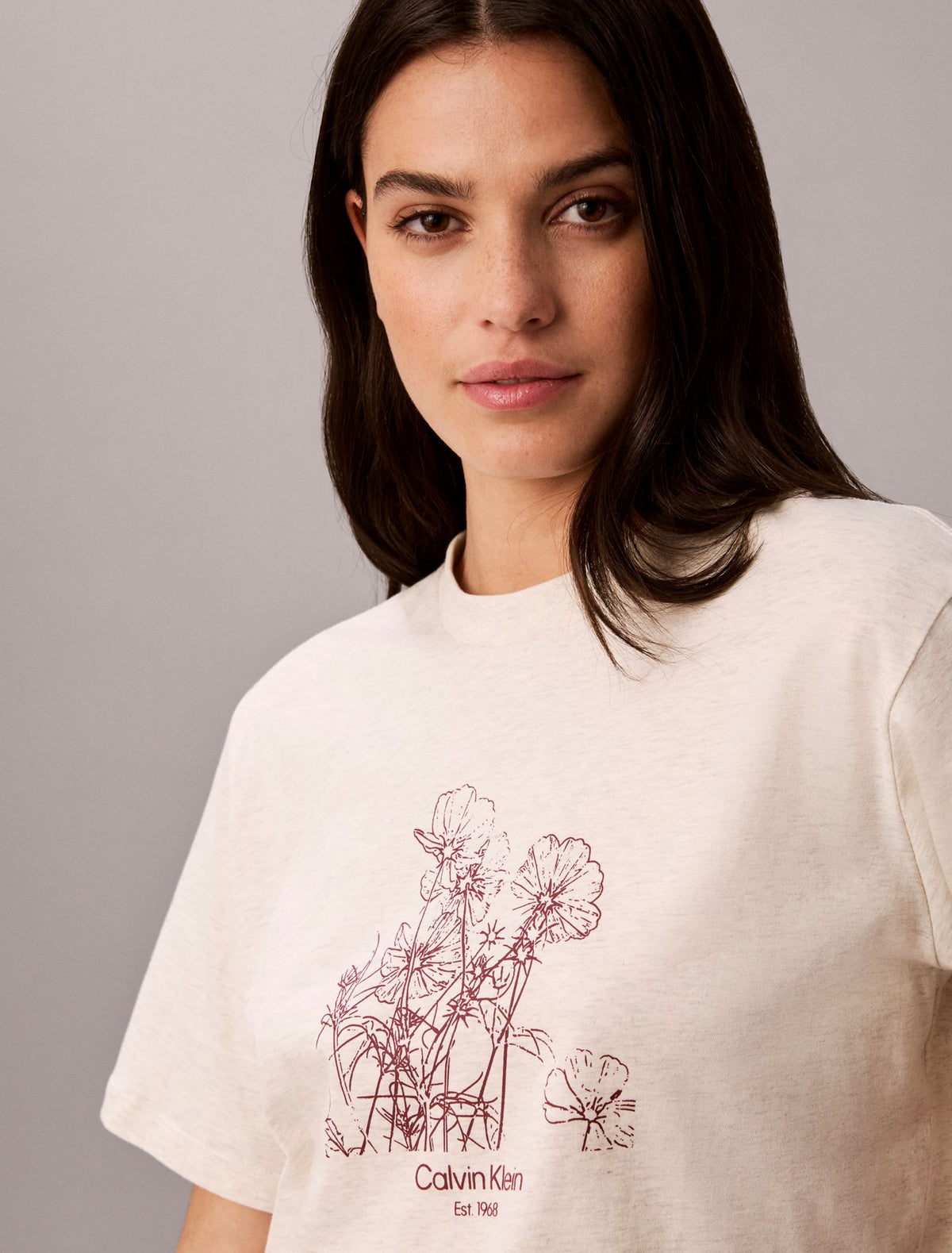 Calvin Klein Flower Print Boxy Tee