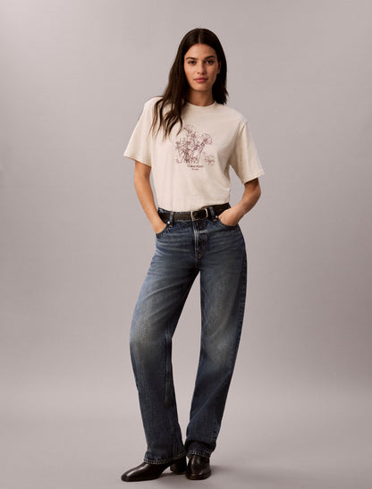 Calvin Klein Flower Print Boxy Tee