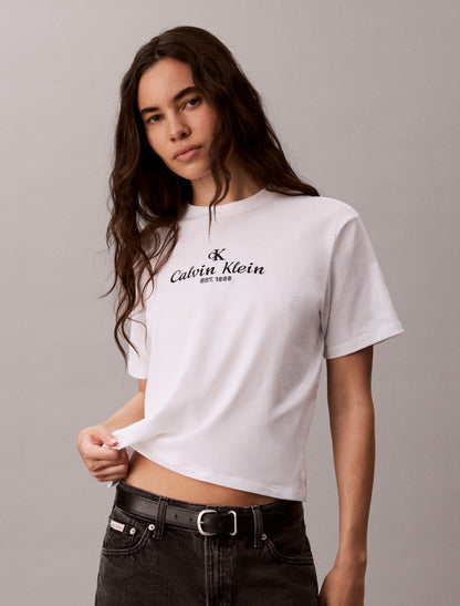 Calvin Klein Crest Logo Boxy Tee