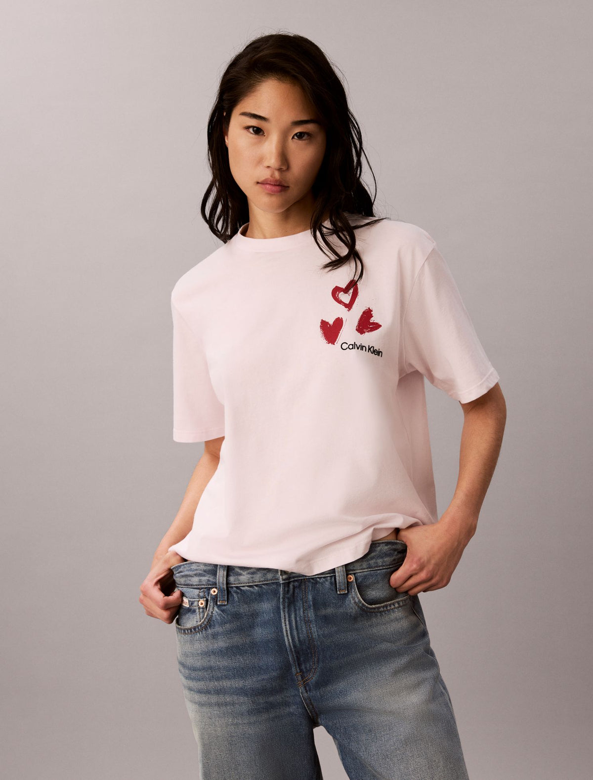 Calvin Klein Hearts Print Boxy Tee