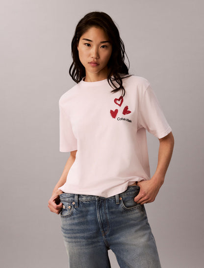 Calvin Klein Hearts Print Boxy Tee