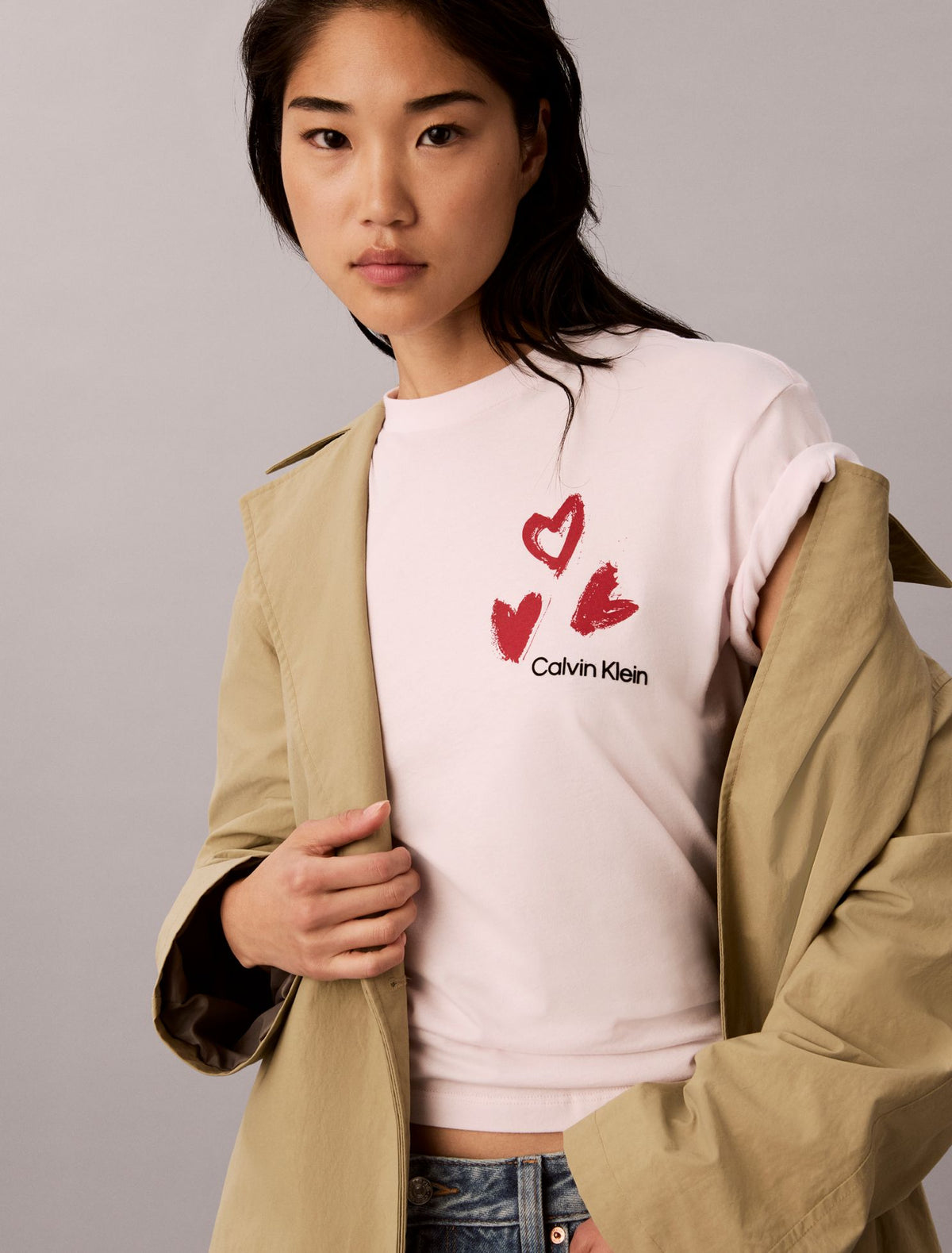 Calvin Klein Hearts Print Boxy Tee