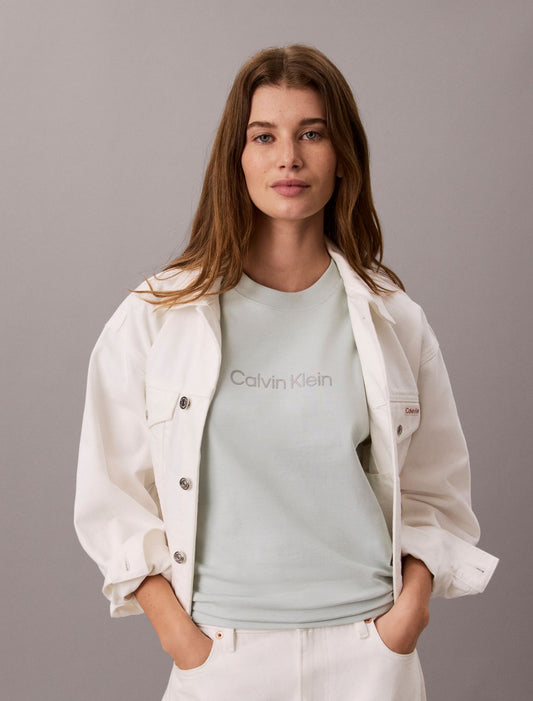 Calvin Klein Metallic Logo Boxy Tee