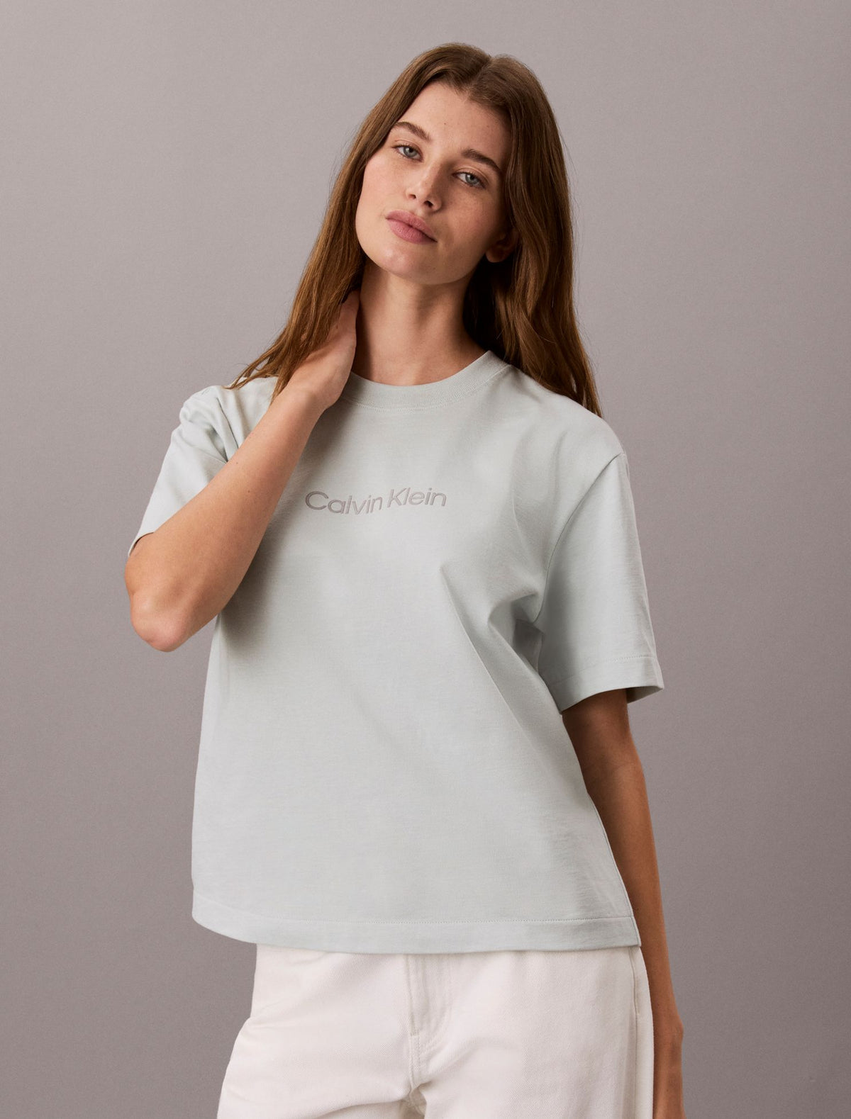 Calvin Klein Metallic Logo Boxy Tee