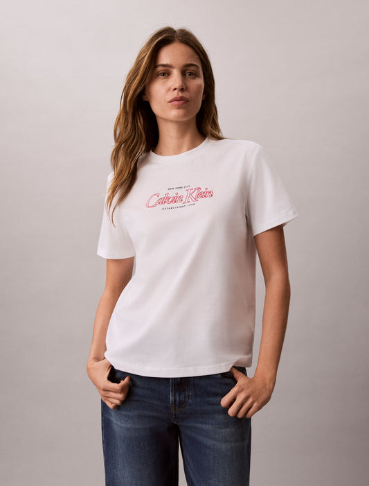 Calvin Klein Outline Calvin Klein Logo Graphic Tee