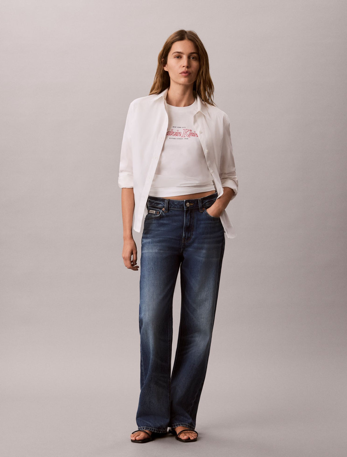 Calvin Klein Outline Calvin Klein Logo Graphic Tee