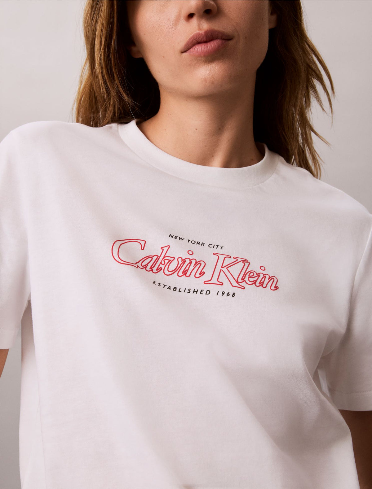 Calvin Klein Outline Calvin Klein Logo Graphic Tee