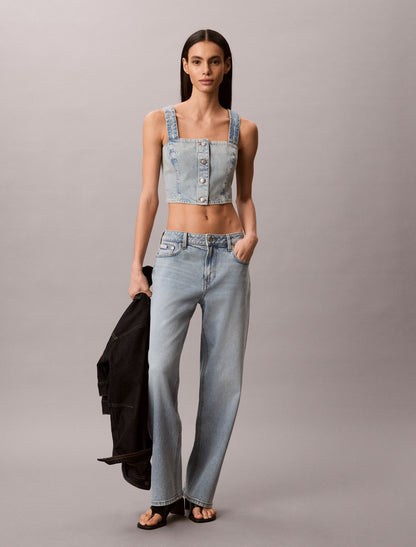 Calvin Klein Denim Trucker Tank Top