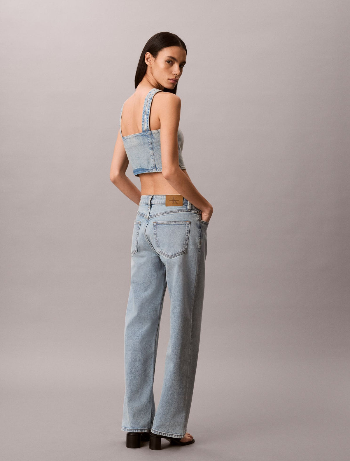 Calvin Klein Denim Trucker Tank Top