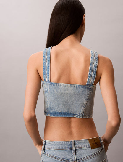 Calvin Klein Denim Trucker Tank Top
