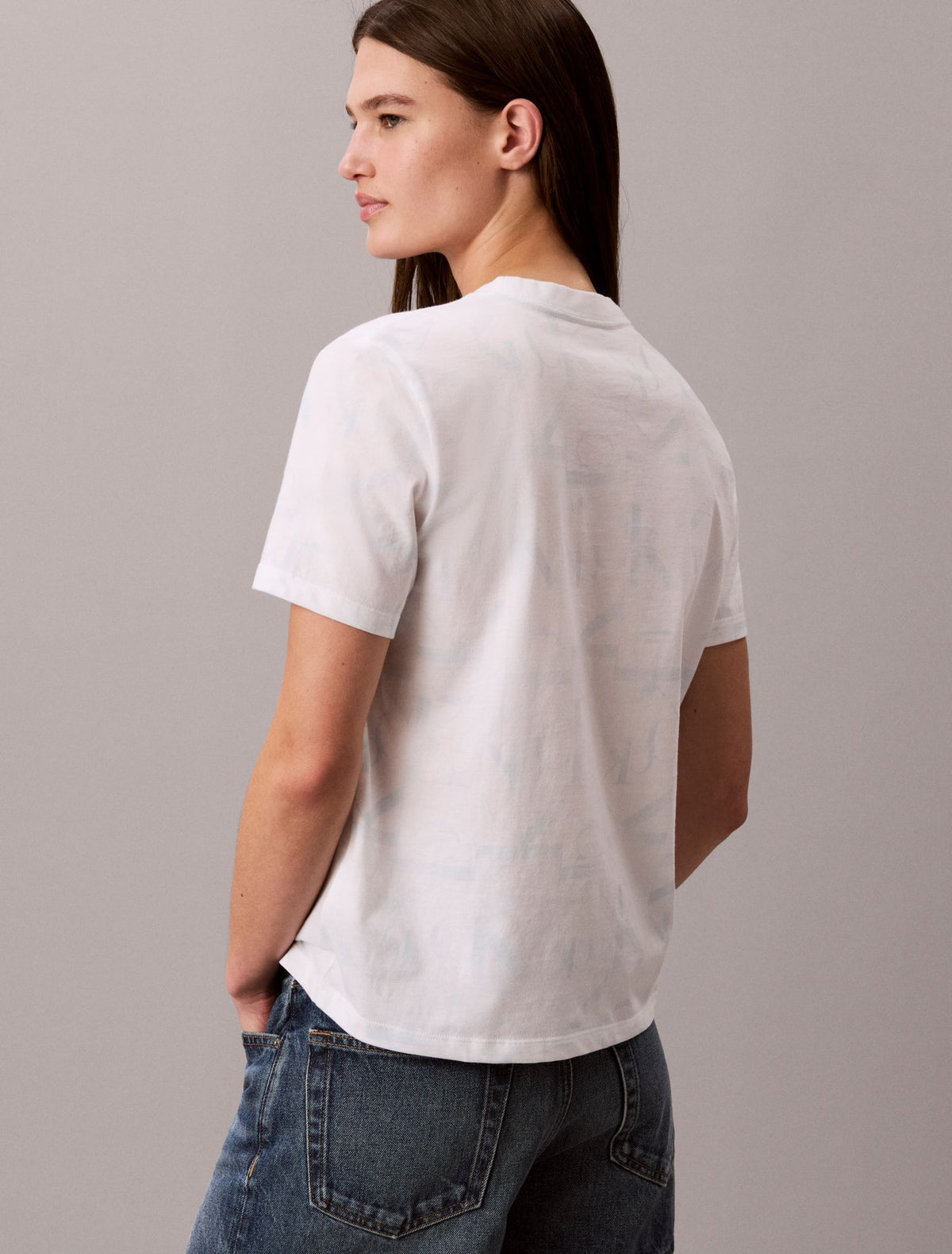 Calvin Klein Allover Faded Monogram Classic T-Shirt