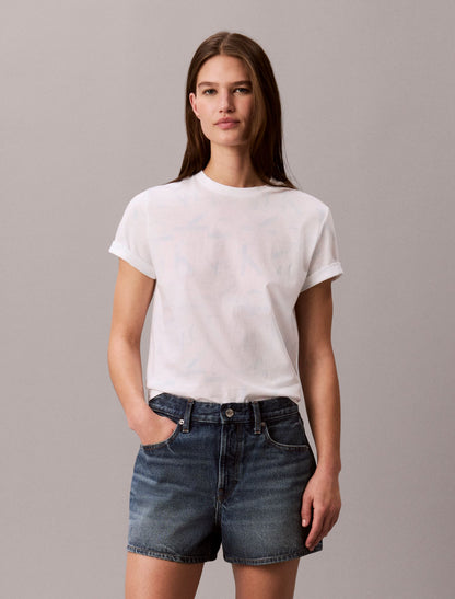 Calvin Klein Allover Faded Monogram Classic T-Shirt