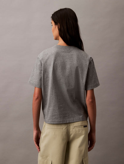 Calvin Klein Standard Logo Boxy Fit Crewneck T-Shirt