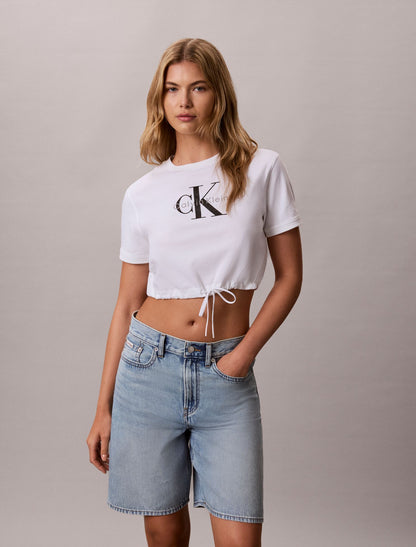 Calvin Klein Monologo Cropped T-Shirt