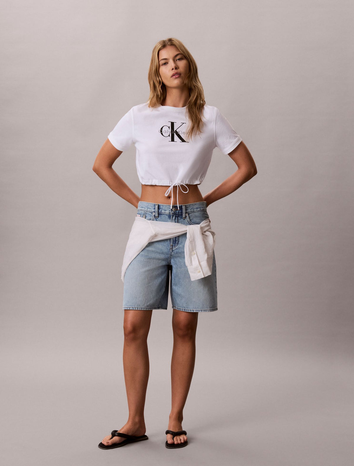 Calvin Klein Monologo Cropped T-Shirt