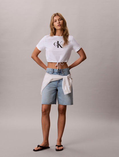 Calvin Klein Monologo Cropped T-Shirt