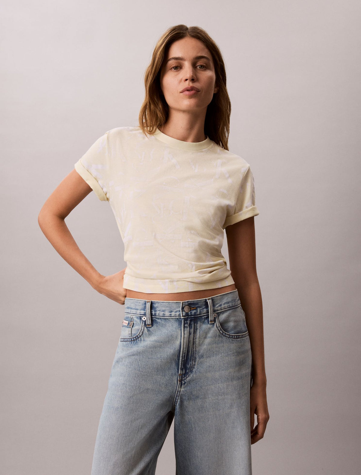 Calvin Klein Allover Faded Monogram Classic T-Shirt