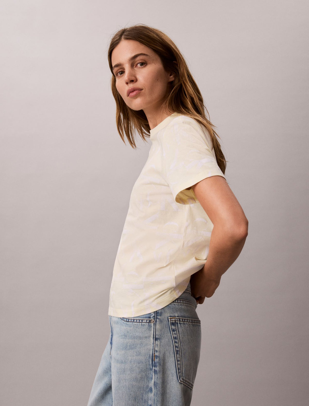 Calvin Klein Allover Faded Monogram Classic T-Shirt