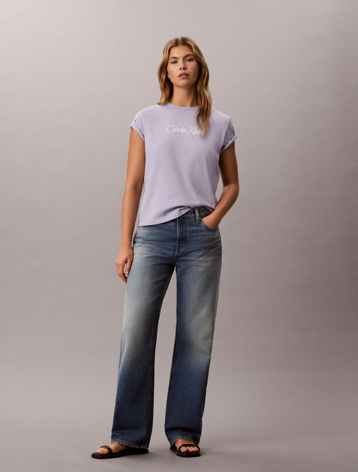 Calvin Klein Outline Calvin Klein Logo Graphic Tee