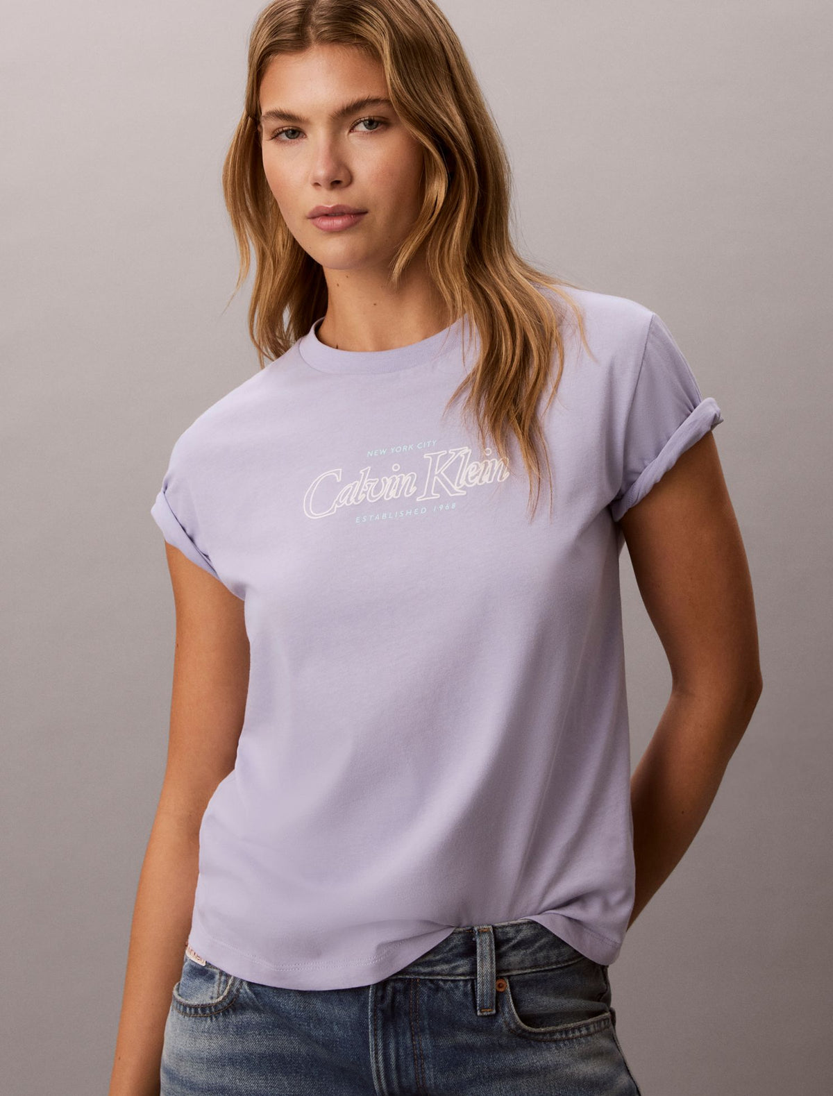 Calvin Klein Outline Calvin Klein Logo Graphic Tee