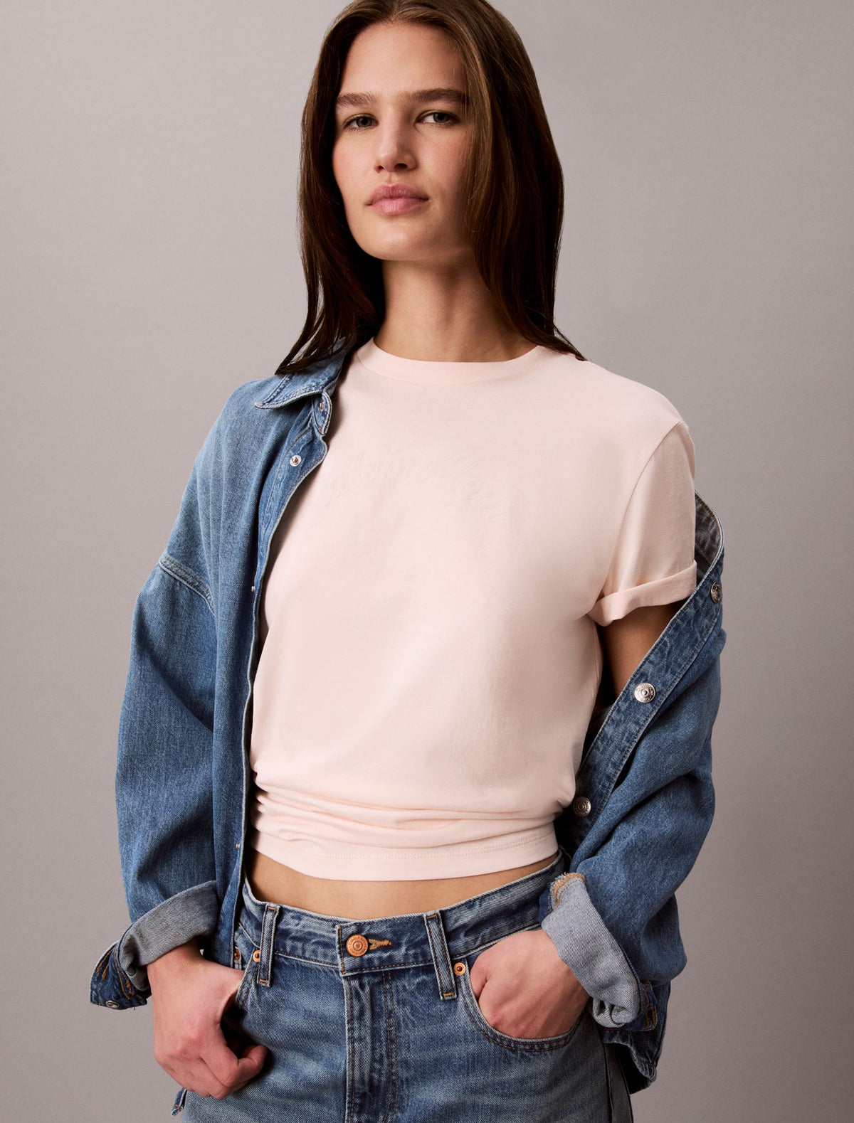 Calvin Klein Felt Logo Graphic Classic T-Shirt