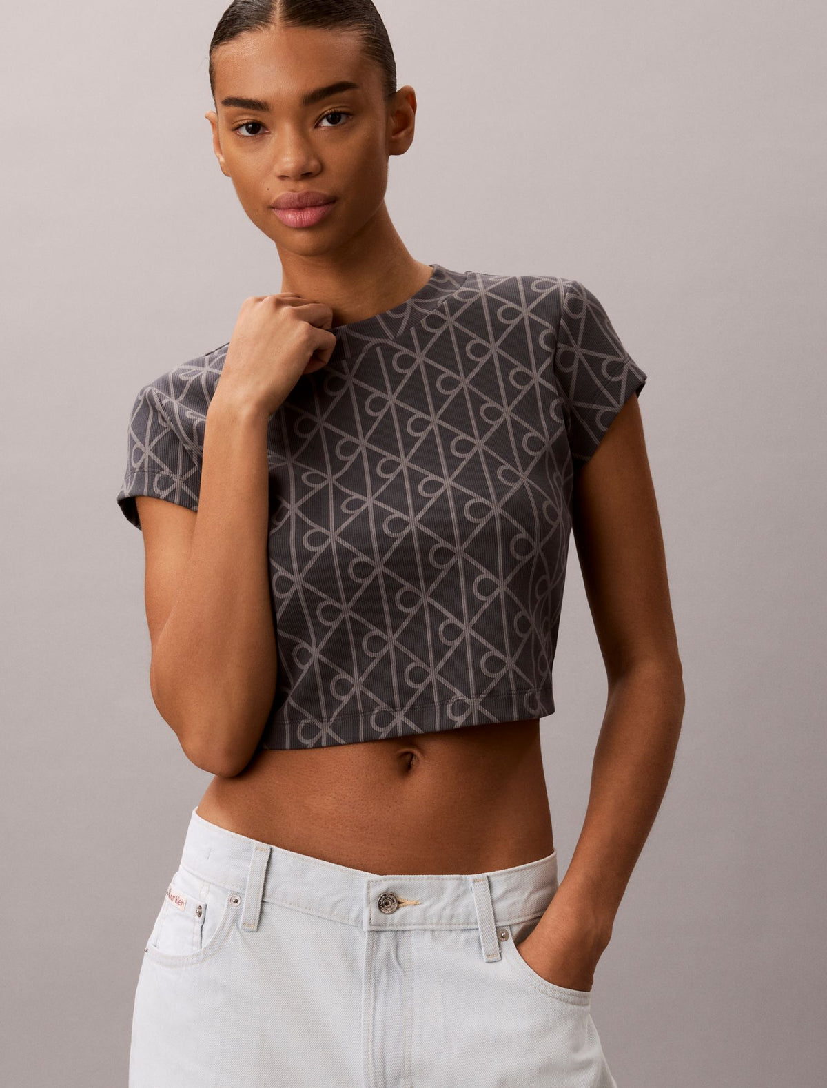 Calvin Klein Emblem Logo Baby Tee