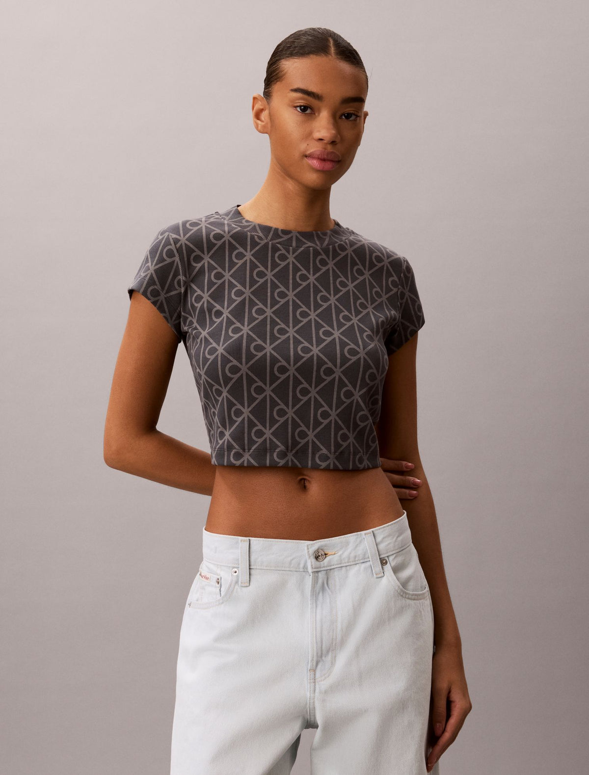 Calvin Klein Emblem Logo Baby Tee