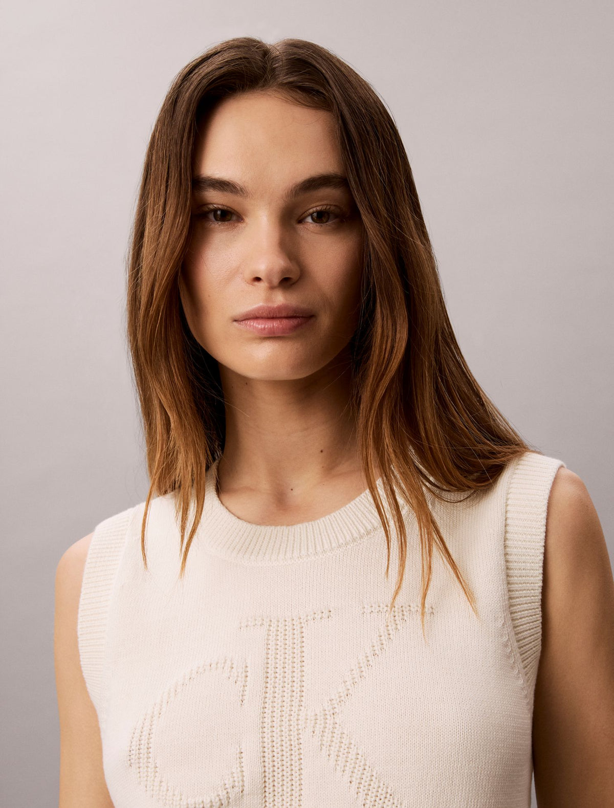 Calvin Klein Textured Monogram Tank Top