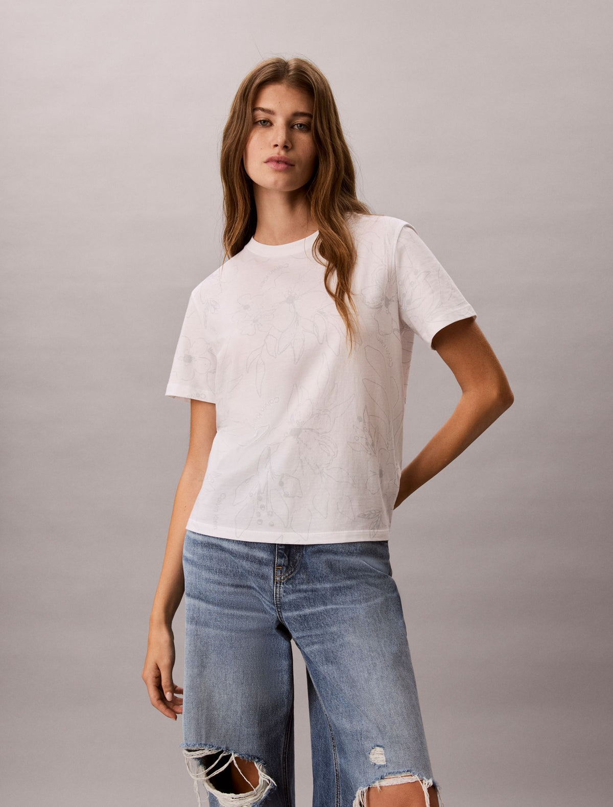 Calvin Klein Floral Print Classic T-Shirt