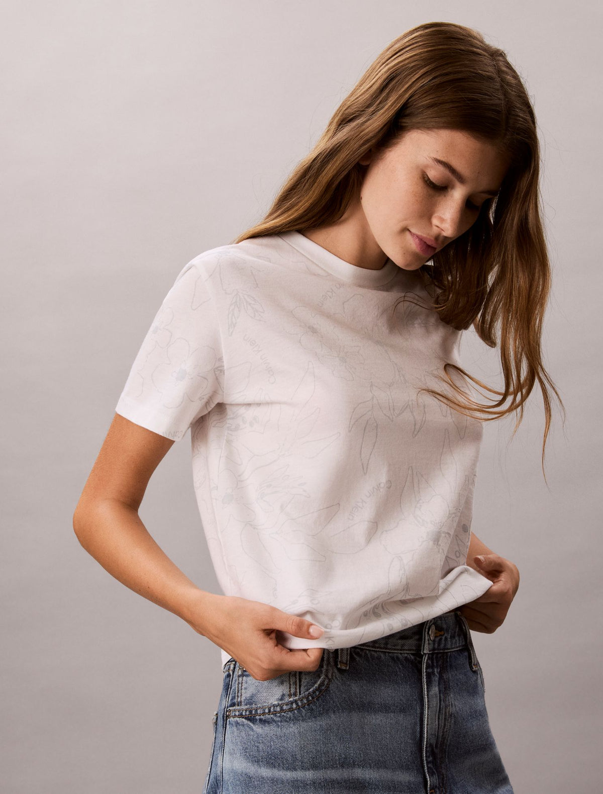 Calvin Klein Floral Print Classic T-Shirt