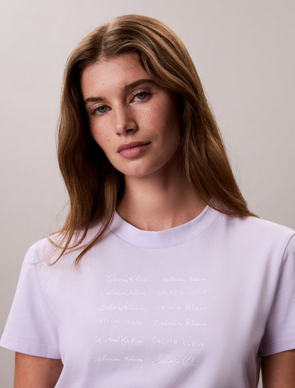 Calvin Klein Logo Font Graphic Slim T-Shirt