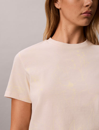Calvin Klein Floral Print Classic T-Shirt