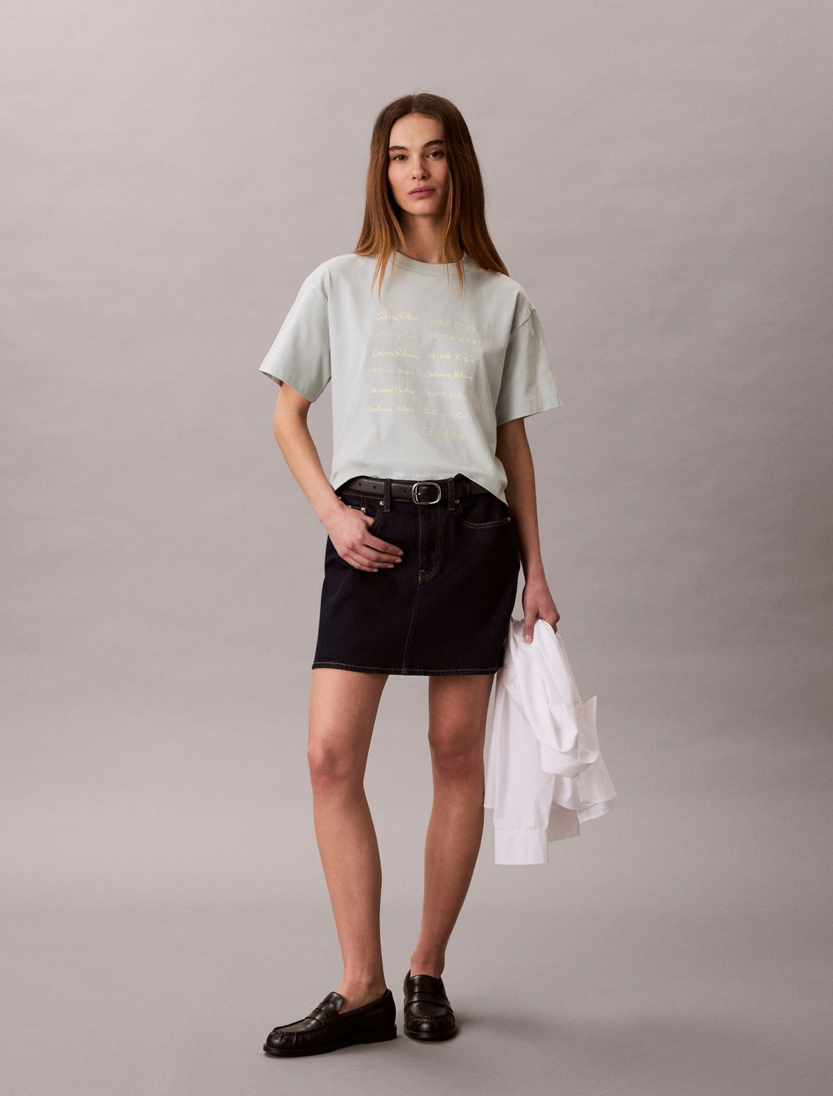 Calvin Klein Logo Font Graphic Boxy T-Shirt