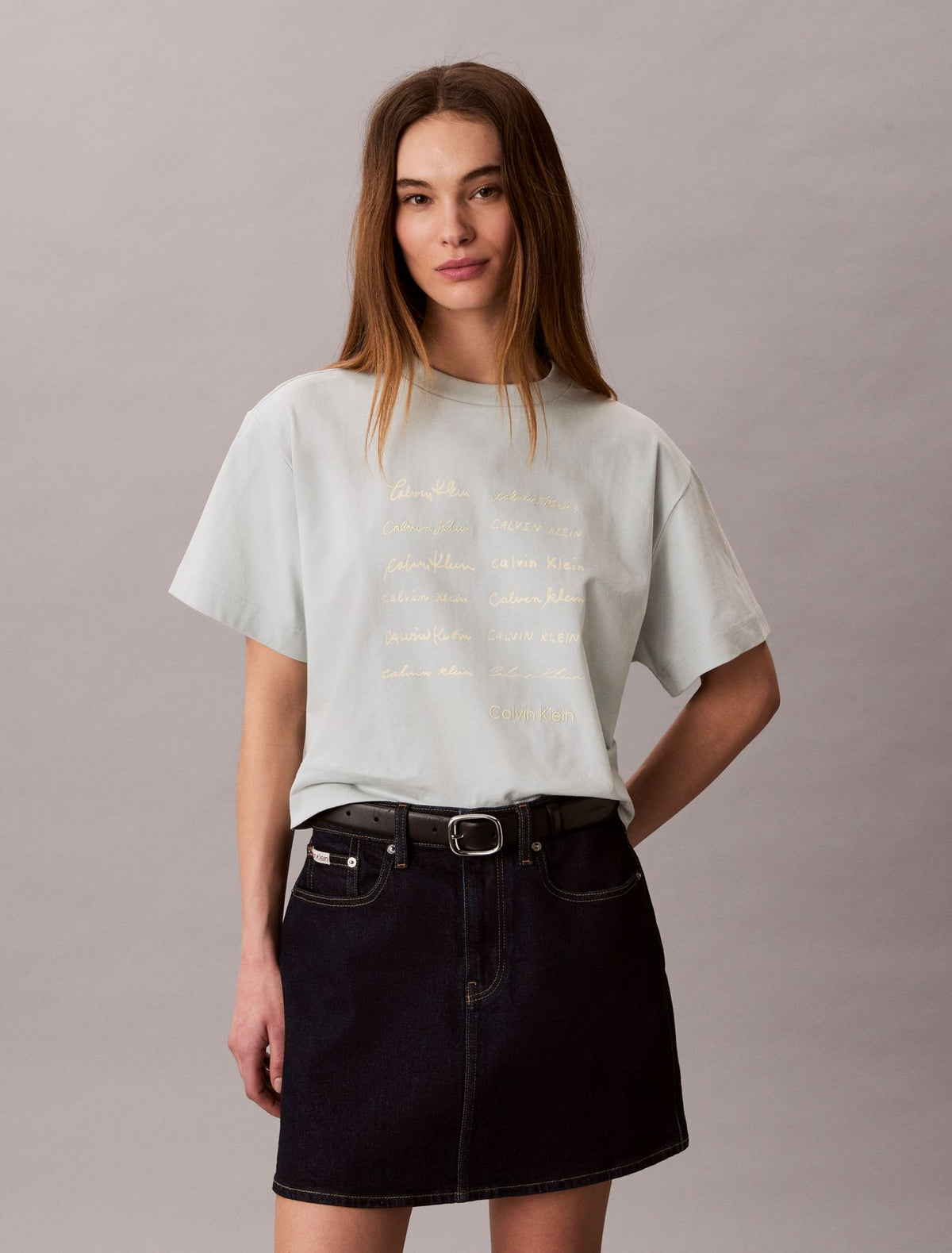 Calvin Klein Logo Font Graphic Boxy T-Shirt