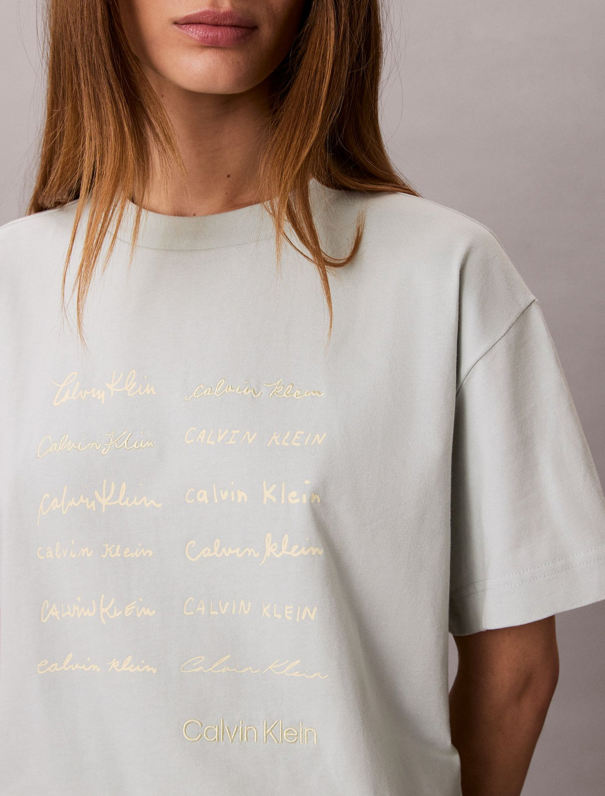 Calvin Klein Logo Font Graphic Boxy T-Shirt