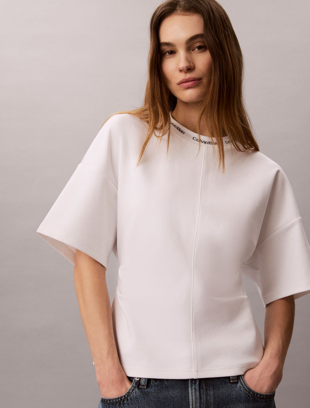 Calvin Klein Logo Jacquard Boxy T-Shirt