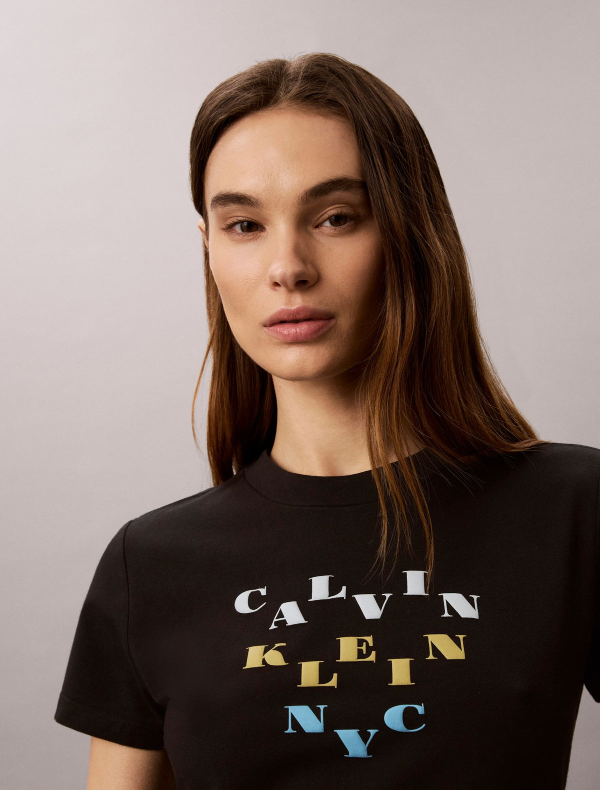 Calvin Klein Slim Tiered Logo Graphic Tee