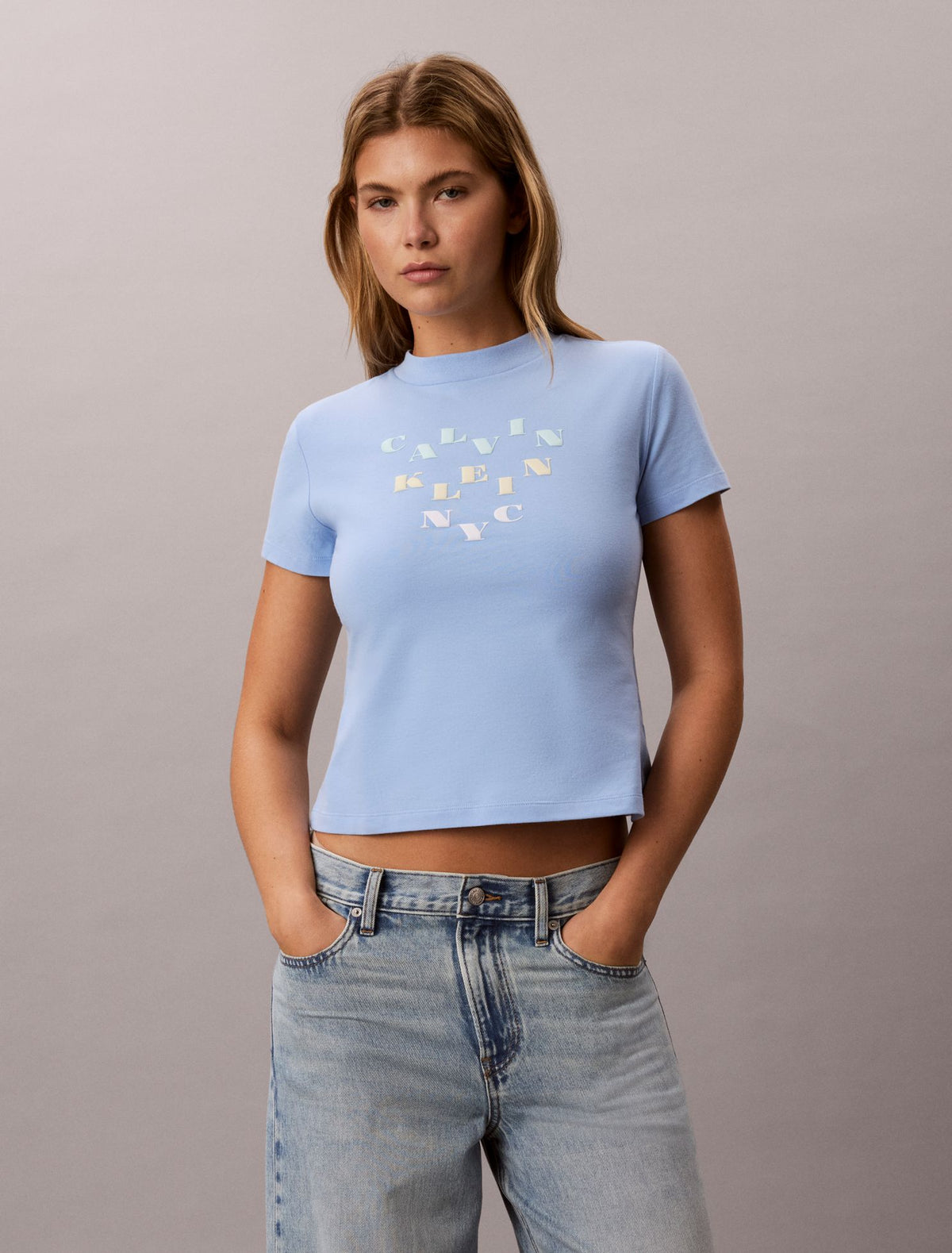 Calvin Klein Slim Tiered Logo Graphic Tee