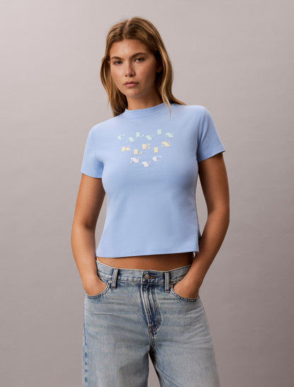 Calvin Klein Slim Tiered Logo Graphic Tee