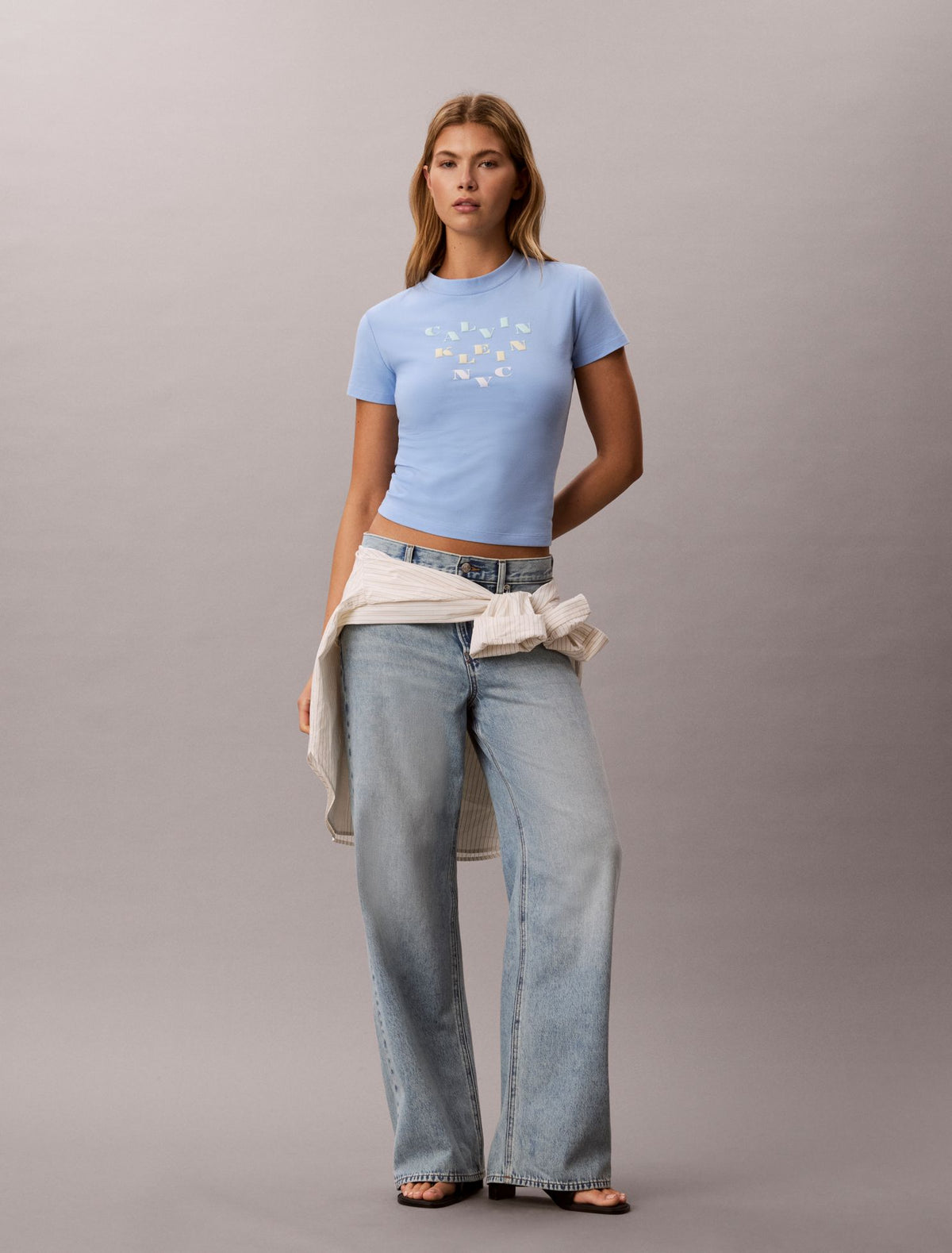Calvin Klein Slim Tiered Logo Graphic Tee