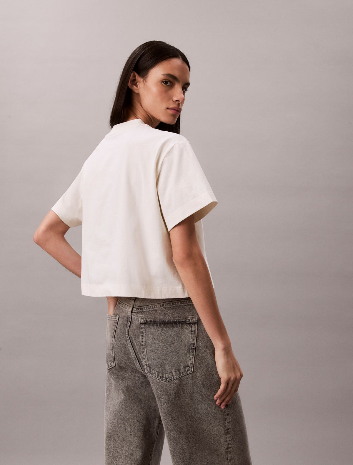Calvin Klein Logo Font Graphic Boxy T-Shirt