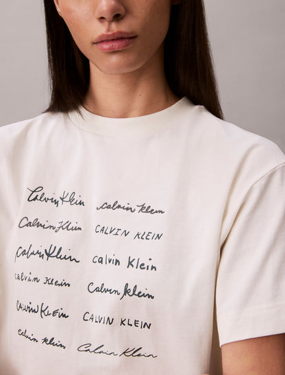 Calvin Klein Logo Font Graphic Boxy T-Shirt