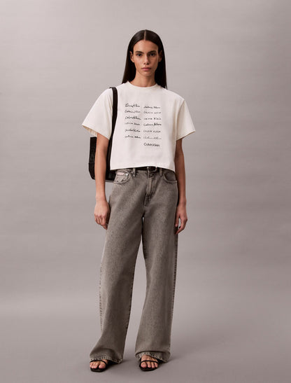 Calvin Klein Logo Font Graphic Boxy T-Shirt